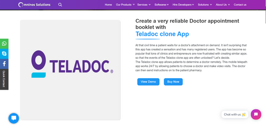 TeleDoc Clone App: Omninos Solution's Gateway to Comprehensive Telehealth Solutions