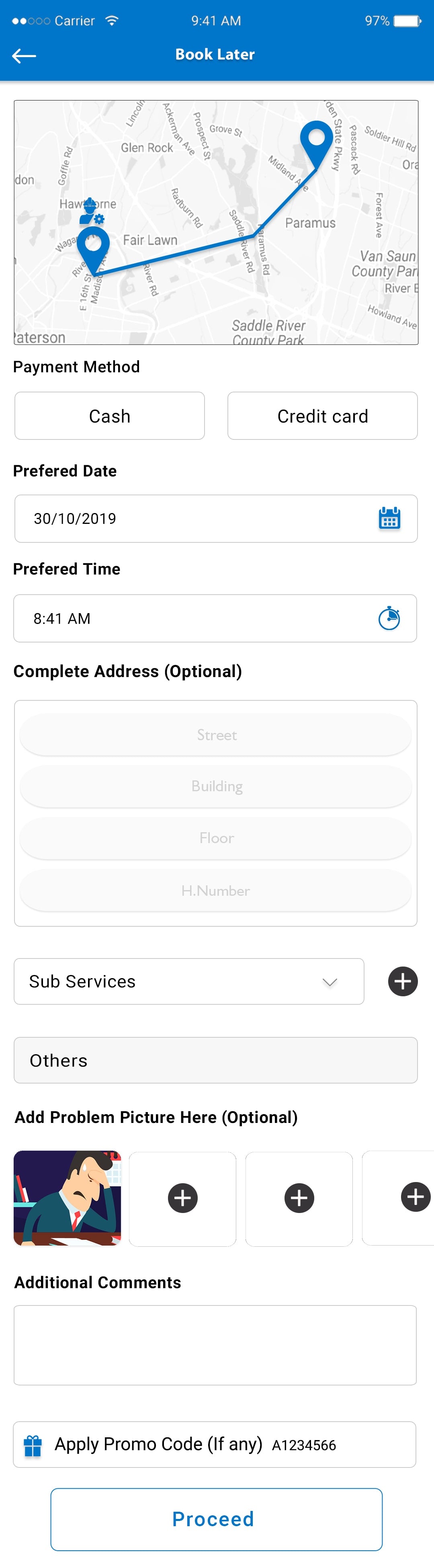TaskRabbit Clone App Script Request Confirmation Screen 