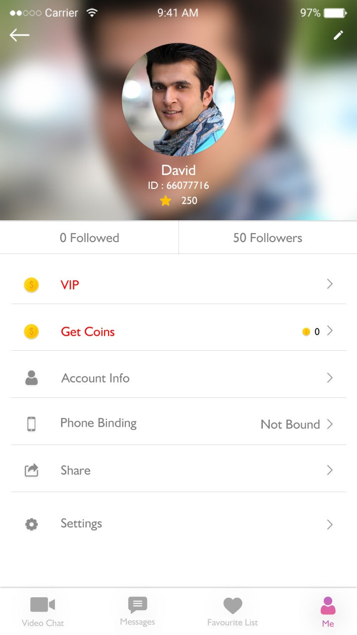WeChat Clone Profile Screen
