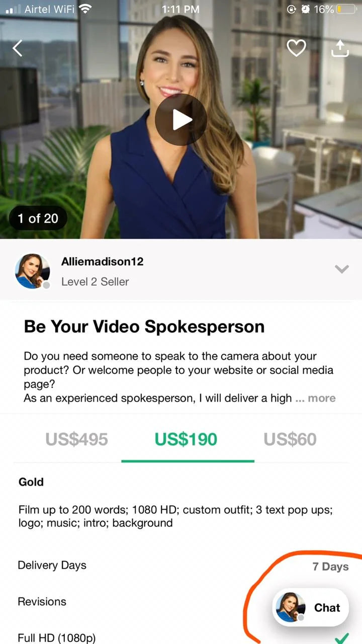 Be Your Video spkesperson