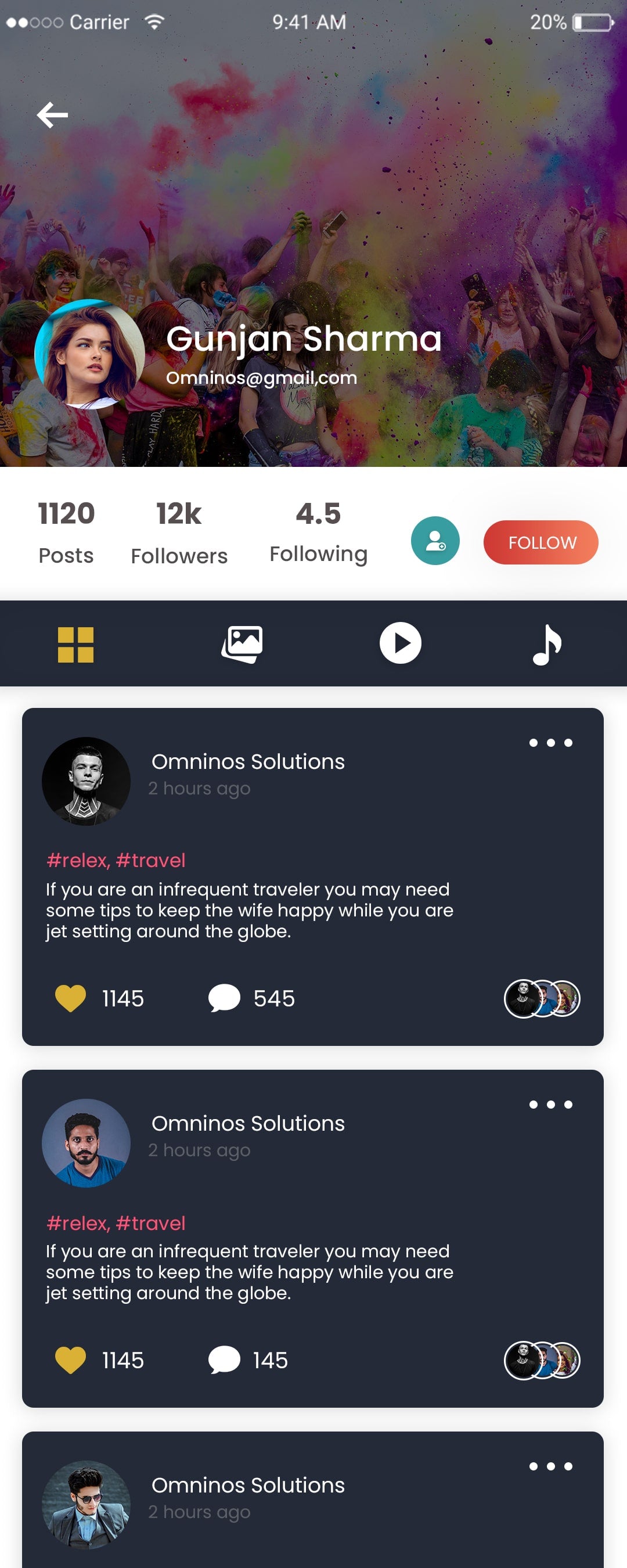 Instagram Clone App: Social Media Experience with Omninos Solutions, Further Setiings