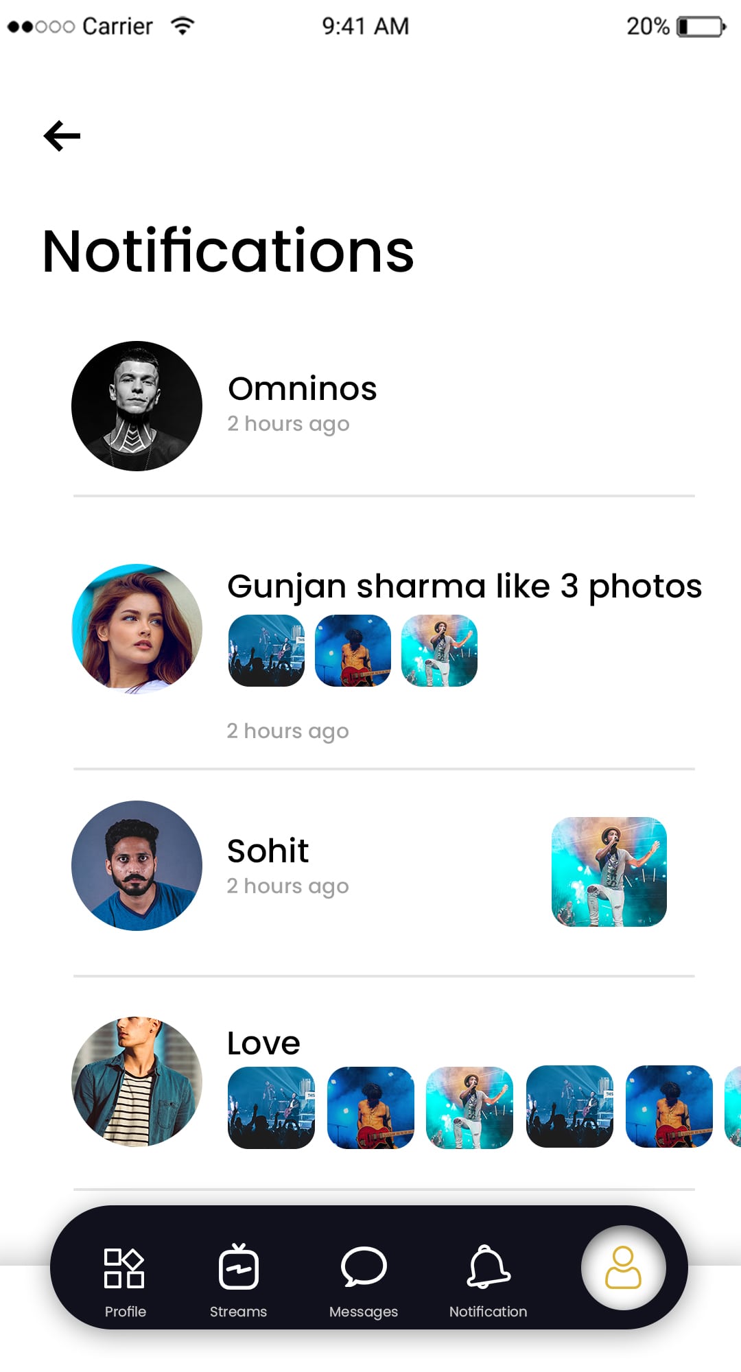 Instagram Clone App: Social Media Experience with Omninos Solutions, Notification