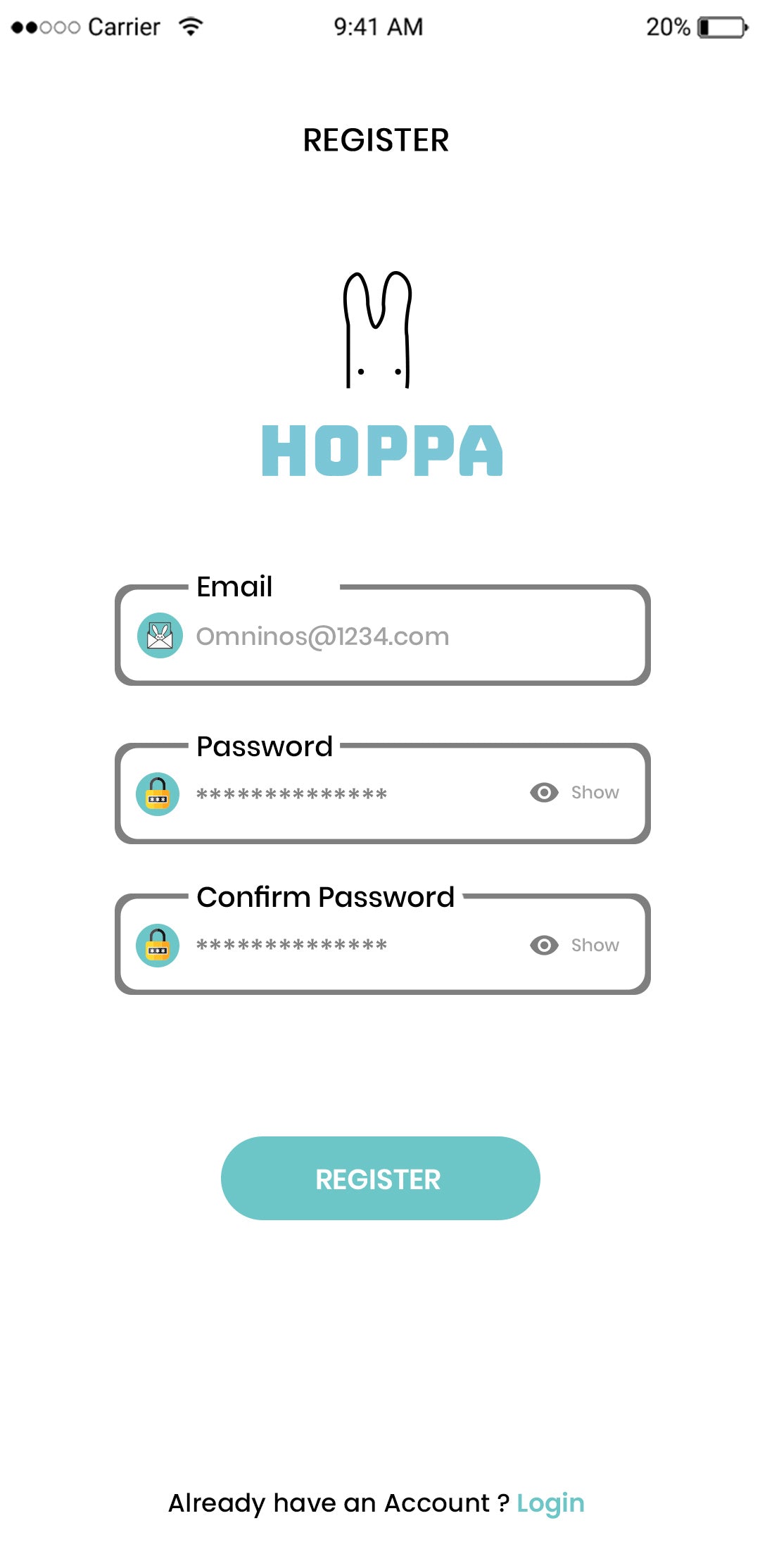 Ticket Swap Clone App Script: Get Your Own Swap Clone App Now with Omninos, Registration Screen
