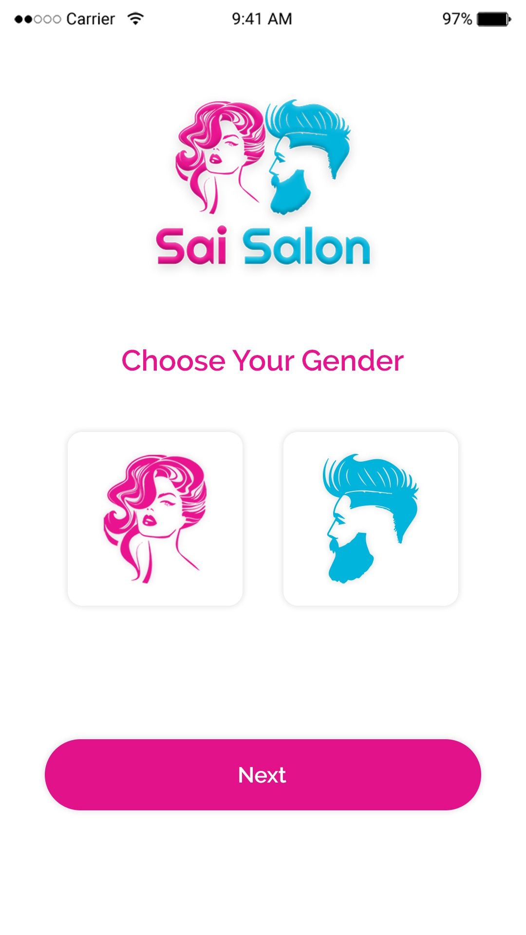 choose gender User can select gender from the option 