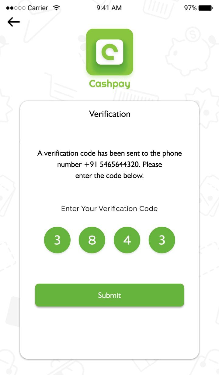PayPal clone app script Verification Screen