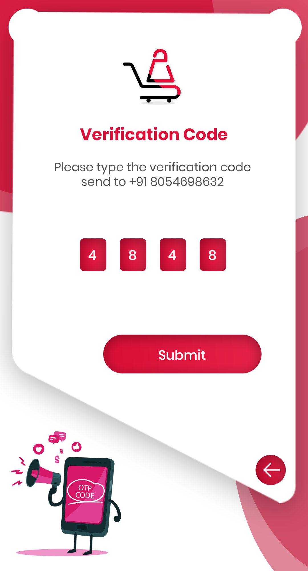 ebay clone app ScriptVerification code 