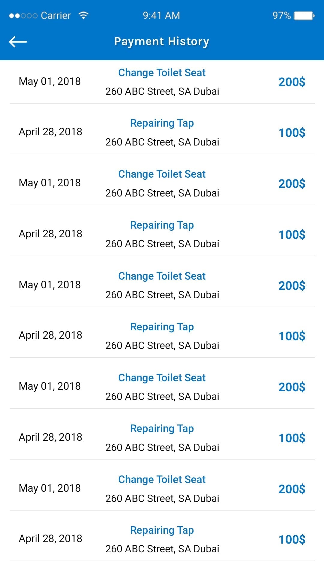 Payment History