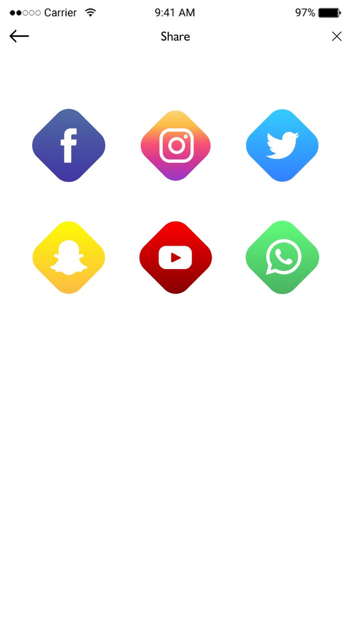 WhatsApp Clone Social Sharing Screen