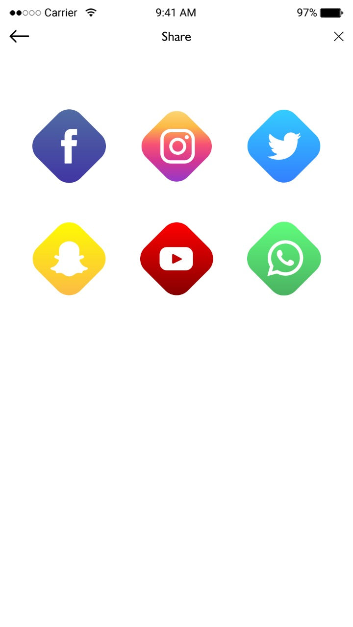 WeChat Clone Social Sharing Screen