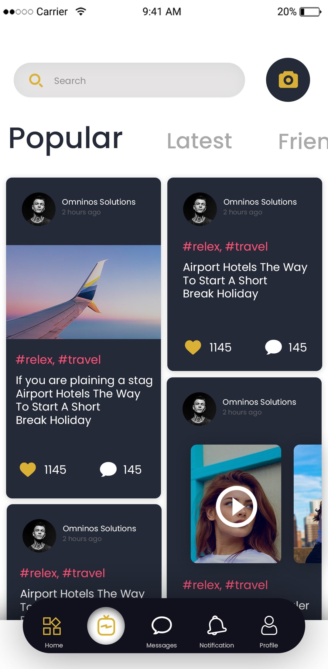 Instagram Clone App: Social Media Experience with Omninos Solutions, Perform Common Searches 