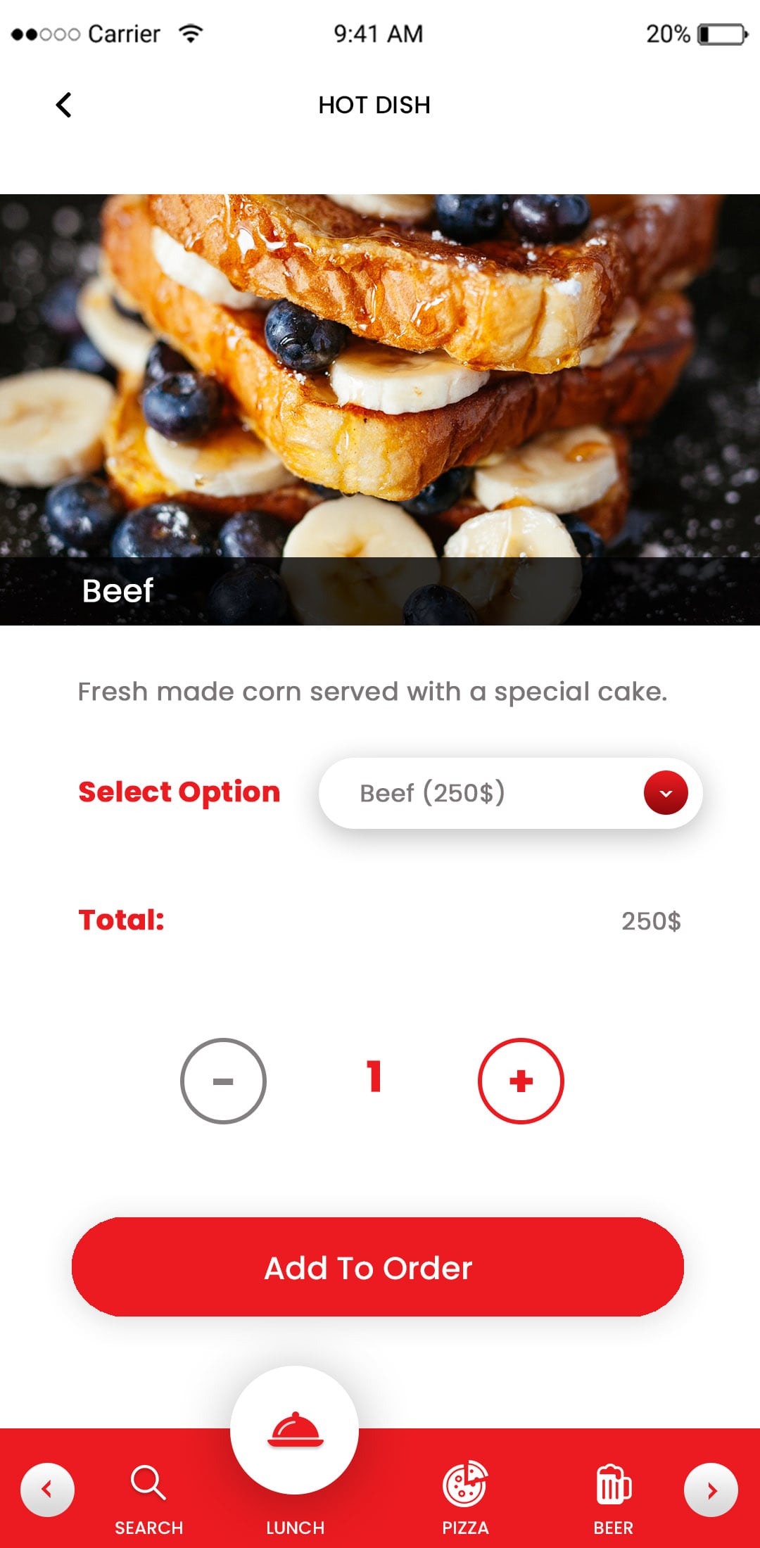 Foodpanda Clone Add Order Screen