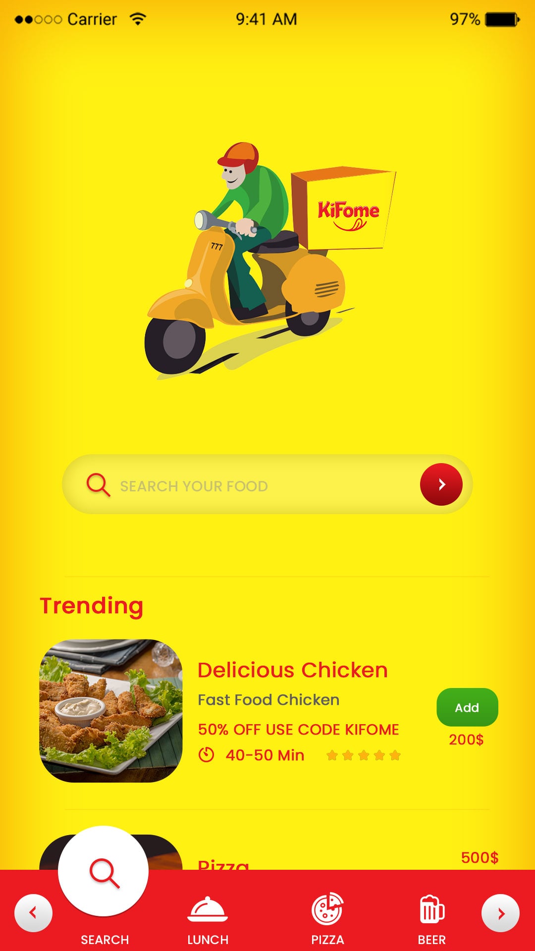 Foodpanda Clone Search Food Screen