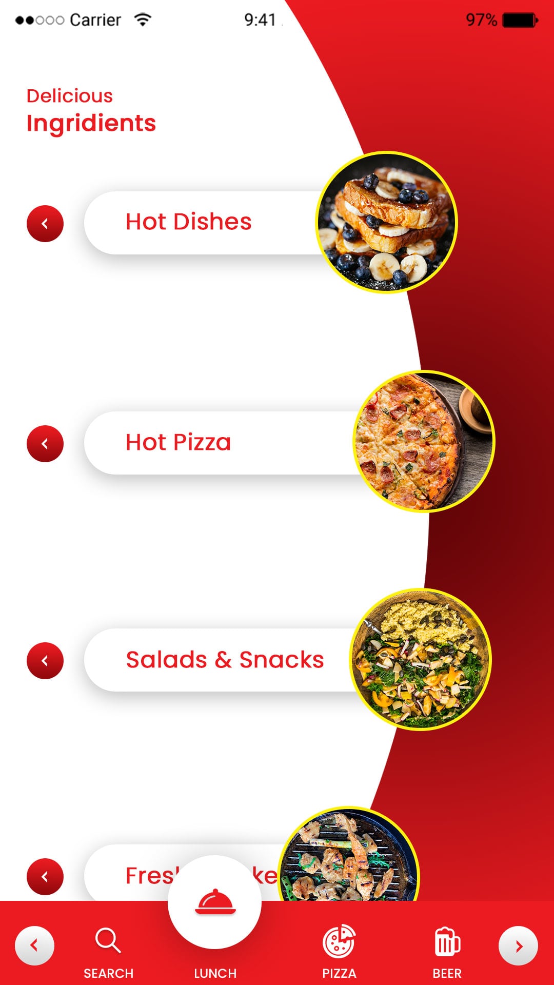 Foodpanda Clone Select Food Screen