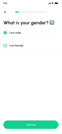 Gender Selection Screen