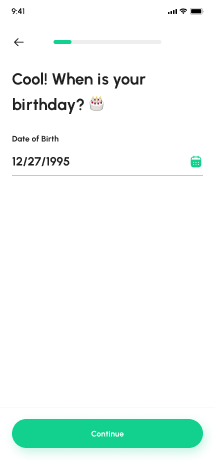Fidelity Investments Clone App Script: Start Your Trade Investment With Omninos, User Birthday Date Input Screen