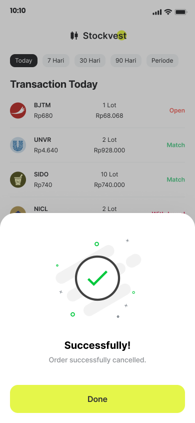 IQ Trading Clone App Script: Online Trading App Offered By Omninos, Order Cancel successfully