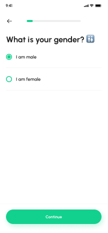 Choose Gender Screen   